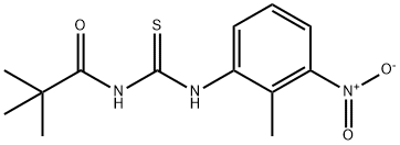 2,2-dimethyl-N-{[(2-methyl-3-nitrophenyl)amino]carbonothioyl}propanamide Structure