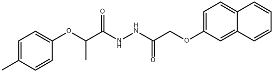 2-(4-methylphenoxy)-N'-[(2-naphthyloxy)acetyl]propanohydrazide 구조식 이미지