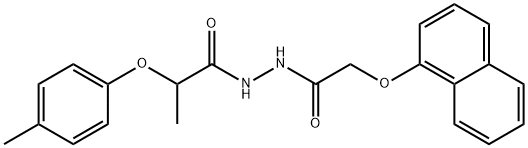 2-(4-methylphenoxy)-N'-[(1-naphthyloxy)acetyl]propanohydrazide 구조식 이미지