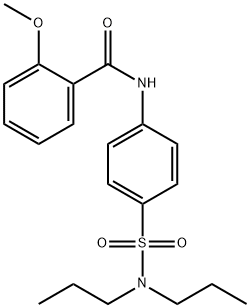 N-[4-(dipropylsulfamoyl)phenyl]-2-methoxybenzamide 구조식 이미지