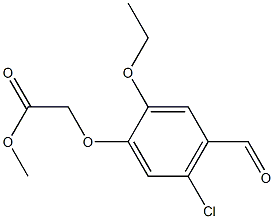 methyl (5-chloro-2-ethoxy-4-formylphenoxy)acetate 구조식 이미지