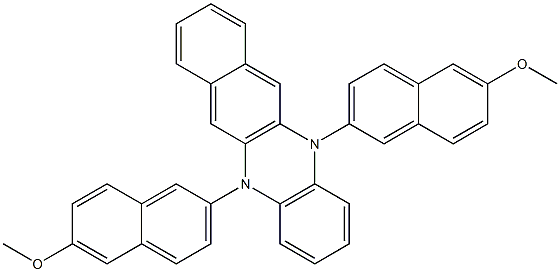 Benzo[b]phenazine, 5,12-dihydro-5,12-bis(6-methoxy-2-naphthalenyl)- Structure