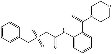 2-benzylsulfonyl-N-[2-(morpholine-4-carbonyl)phenyl]acetamide Structure