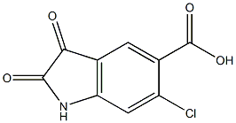 1H-Indole-5-carboxylic acid, 6-chloro-2,3-dihydro-2,3-dioxo- 구조식 이미지