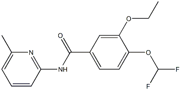 4-(difluoromethoxy)-3-ethoxy-N-(6-methylpyridin-2-yl)benzamide Structure