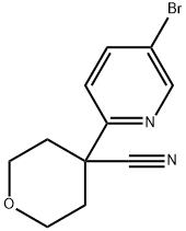 4-(5-BROMOPYRIDIN-2-YL)TETRAHYDRO-2H-PYRAN-4-CARBONITRILE Structure