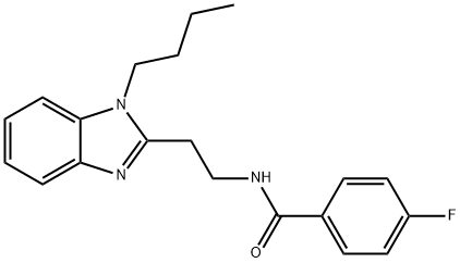 N-[2-(1-butylbenzimidazol-2-yl)ethyl]-4-fluorobenzamide Structure