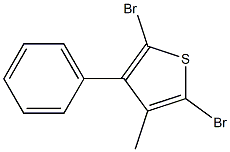 Thiophene, 2,5-dibromo-3-methyl-4-phenyl- Structure