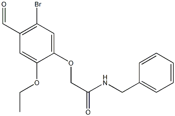 N-benzyl-2-(5-bromo-2-ethoxy-4-formylphenoxy)acetamide Structure