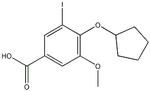 4-(cyclopentyloxy)-3-iodo-5-methoxybenzoic acid Structure