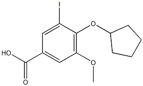 4-(cyclopentyloxy)-3-iodo-5-methoxybenzoic acid 구조식 이미지