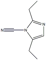 1H-Imidazole-1-carbonitrile, 2,5-diethyl- Structure