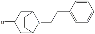 8-Azabicyclo[3.2.1]octan-3-one, 8-(2-phenylethyl)- Structure