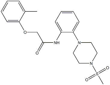 2-(2-methylphenoxy)-N-[2-(4-methylsulfonylpiperazin-1-yl)phenyl]acetamide Structure