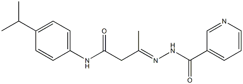 N-[(E)-[4-oxo-4-(4-propan-2-ylanilino)butan-2-ylidene]amino]pyridine-3-carboxamide Structure