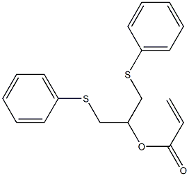 2-Propenoic acid, 2-(phenylthio)-1-[(phenylthio)methyl]ethyl ester Structure