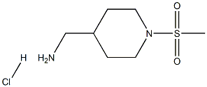 [1-(Methylsulfonyl)piperidin-4-yl]methanamine hydrochloride Structure