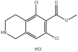 메틸5,7-디클로로-1,2,3,4-테트라히드로이소퀴놀린-6-카르복실레이트 구조식 이미지