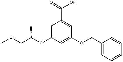 Benzoic acid, 3-[(1S)-2-methoxy-1-methylethoxy]-5-(phenylmethoxy)- 구조식 이미지