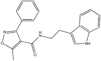 N-[2-(1H-indol-3-yl)ethyl]-5-methyl-3-phenyl-1,2-oxazole-4-carboxamide Structure