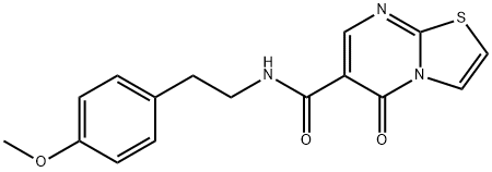 N-(4-methoxyphenethyl)-5-oxo-5H-thiazolo[3,2-a]pyrimidine-6-carboxamide 구조식 이미지