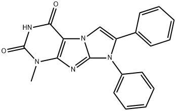 1-methyl-7,8-diphenyl-1H-imidazo[2,1-f]purine-2,4(3H,8H)-dione 구조식 이미지