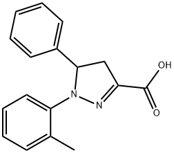1-(2-methylphenyl)-5-phenyl-4,5-dihydro-1H-pyrazole-3-carboxylic acid Structure