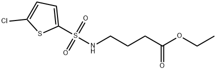 ethyl 4-(5-chlorothiophene-2-sulfonamido)butanoate 구조식 이미지