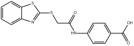 4-{[(1,3-benzothiazol-2-ylsulfanyl)acetyl]amino}benzoic acid Structure