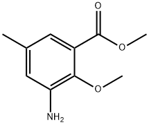 3-Amino-2-methoxy-5-methyl-benzoic acid methyl ester Structure