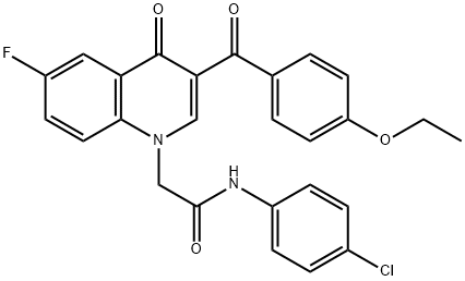 N-(4-chlorophenyl)-2-[3-(4-ethoxybenzoyl)-6-fluoro-4-oxoquinolin-1-yl]acetamide Structure