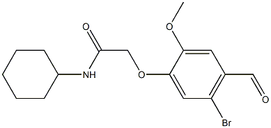 2-(5-bromo-4-formyl-2-methoxyphenoxy)-N-cyclohexylacetamide Structure