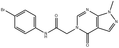 N-(4-bromophenyl)-2-(1-methyl-4-oxopyrazolo[3,4-d]pyrimidin-5-yl)acetamide Structure