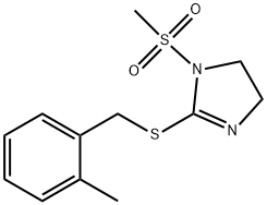 2-[(2-methylphenyl)methylsulfanyl]-1-methylsulfonyl-4,5-dihydroimidazole 구조식 이미지