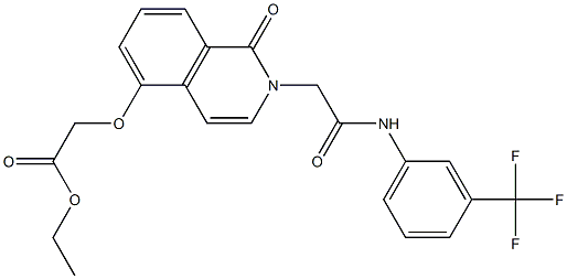 ethyl 2-[1-oxo-2-[2-oxo-2-[3-(trifluoromethyl)anilino]ethyl]isoquinolin-5-yl]oxyacetate Structure