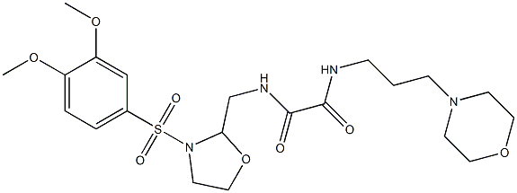 N'-[[3-(3,4-dimethoxyphenyl)sulfonyl-1,3-oxazolidin-2-yl]methyl]-N-(3-morpholin-4-ylpropyl)oxamide Structure