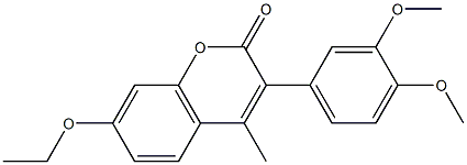 3-(3,4-dimethoxyphenyl)-7-ethoxy-4-methylchromen-2-one Structure