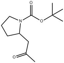 tert-butyl 2-(2-oxopropyl)pyrrolidine-1-carboxylate Structure