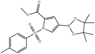 methyl 4-(4,4,5,5-tetramethyl-1,3,2-dioxaborolan-2-yl)-1-tosyl-1H-pyrrole-2-carboxylate 구조식 이미지