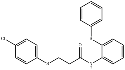 3-(4-chlorophenyl)sulfanyl-N-(2-phenylsulfanylphenyl)propanamide Structure