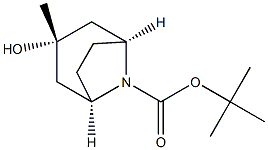 tert-butyl(1R,3r,5S)-3-hydroxy-3-methyl-8-azabicyclo[3.2.1]octane-8-carboxylate Structure