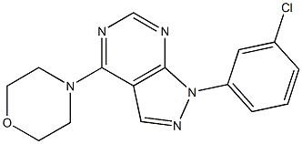 4-[1-(3-chlorophenyl)pyrazolo[3,4-d]pyrimidin-4-yl]morpholine Structure