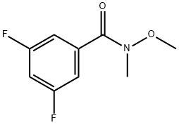 3,5-difluoro-N-methoxy-N-methylbenzamide 구조식 이미지