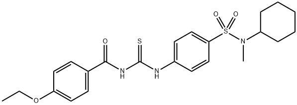 N-{[(4-{[cyclohexyl(methyl)amino]sulfonyl}phenyl)amino]carbonothioyl}-4-ethoxybenzamide Structure