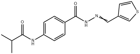 2-methyl-N-(4-{[2-(3-thienylmethylene)hydrazino]carbonyl}phenyl)propanamide 구조식 이미지