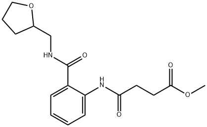 methyl 4-oxo-4-[2-(oxolan-2-ylmethylcarbamoyl)anilino]butanoate 구조식 이미지