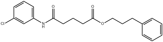 3-phenylpropyl 5-[(3-chlorophenyl)amino]-5-oxopentanoate 구조식 이미지
