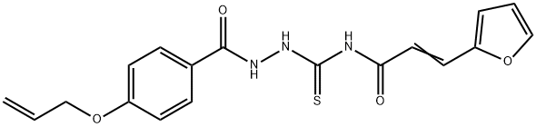 N-({2-[4-(allyloxy)benzoyl]hydrazino}carbonothioyl)-3-(2-furyl)acrylamide 구조식 이미지