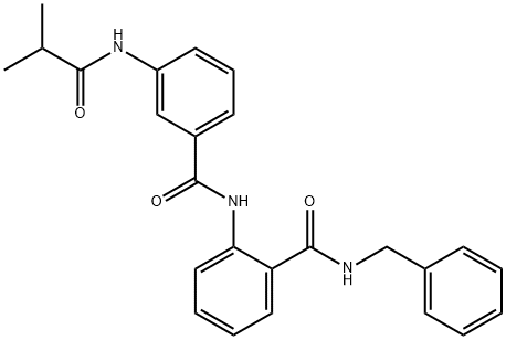 N-benzyl-2-[[3-(2-methylpropanoylamino)benzoyl]amino]benzamide 구조식 이미지