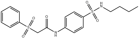 2-(benzenesulfonyl)-N-[4-(butylsulfamoyl)phenyl]acetamide Structure